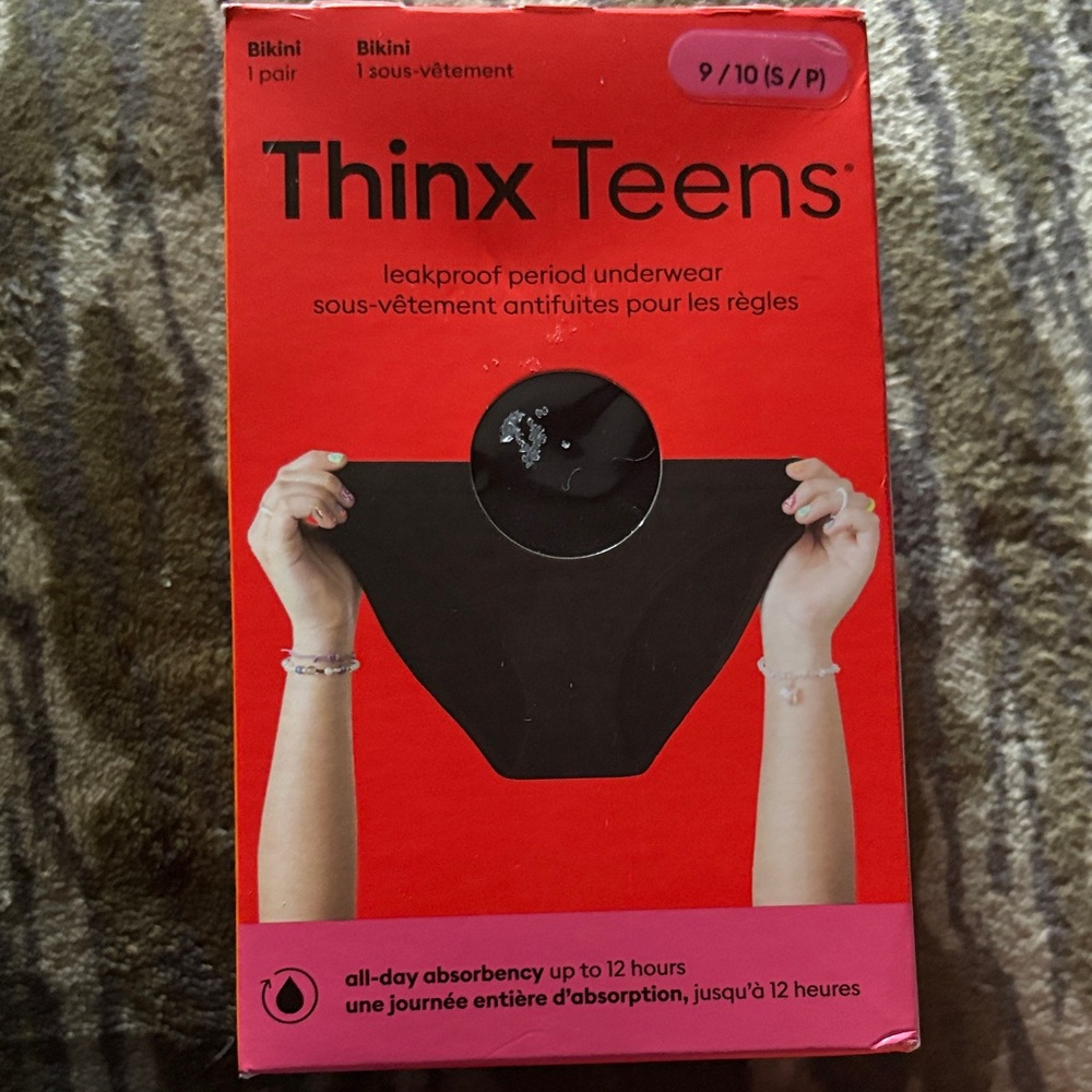 Thinx Teens Leakproof Underwear in Black